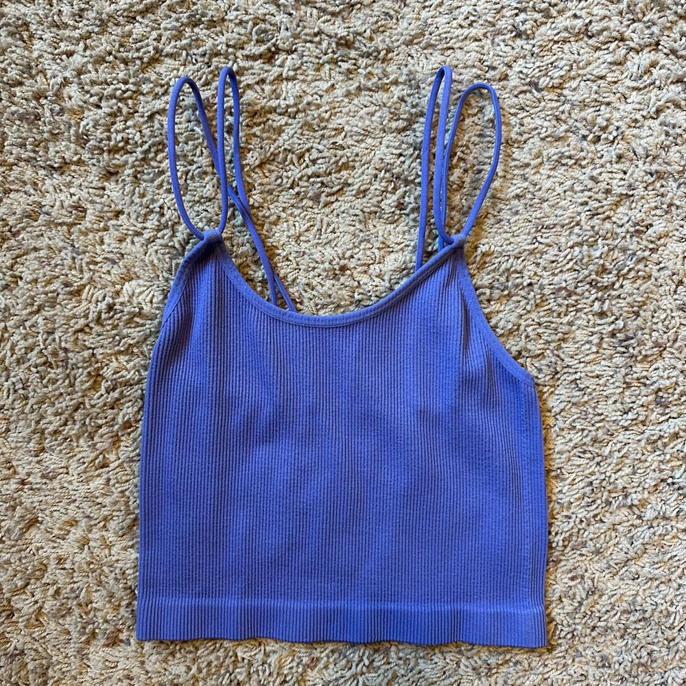 Women’s No Boundaries Vibrant Purple Cropped Tank Top M